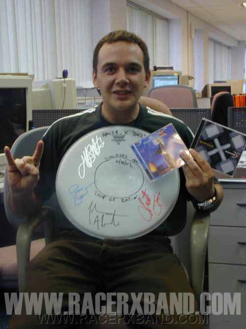 18. Martin in UK displays Lucifer's Hammer and his CD's..jpg