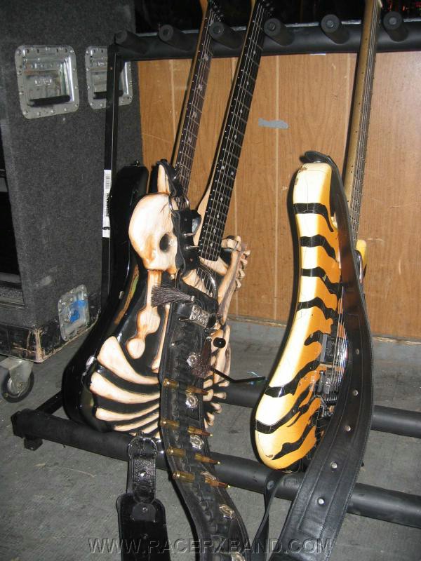 20. The Axes of destruction...I love the strap to the skull guitar..jpg